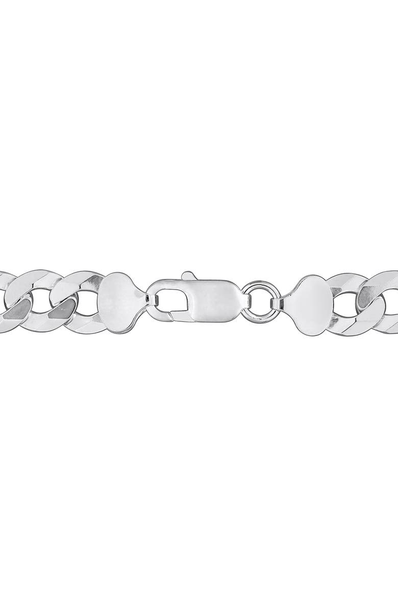 DELMAR Diamond Cut Curb Chain Bracelet, Alternate, color, Silver