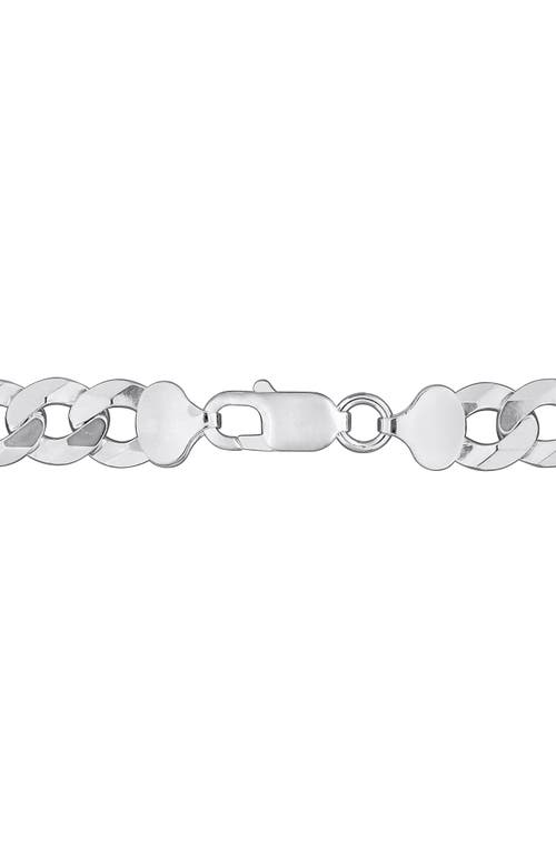 Delmar Diamond Cut Curb Chain Bracelet In Silver