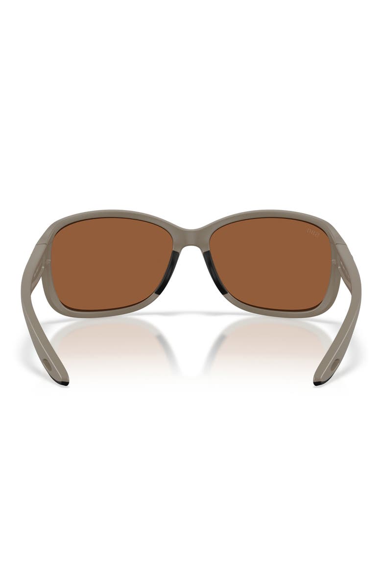Seadrift 58mm Polarized Square Sunglasses, Alternate, color, SAND / COPPER SILVER 580G