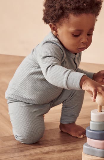 Rib Fitted Two-Piece Pajamas