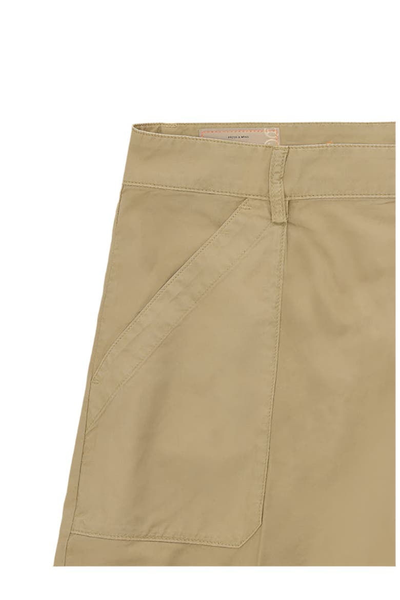 Haute Twill Cotton Shorts, Alternate, color, BEIGE