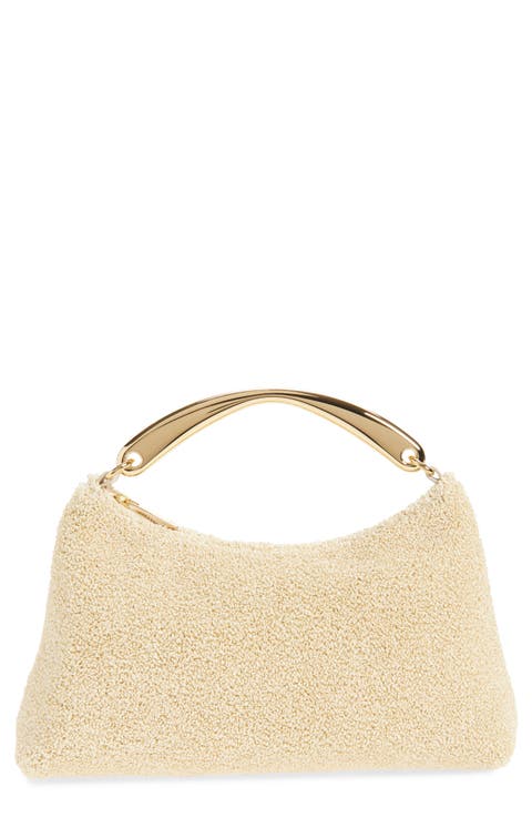 Rhea Metal Top Handle Bag