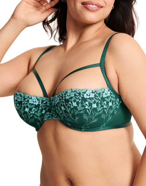 Adore Me Fern Contour Balconette Bra In Green