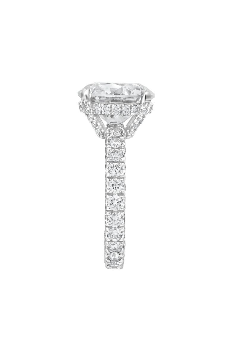 Laryssa 14K Gold Round Lab Grown Diamond Hidden Halo Engagement Ring - 7 Cts, Alternate, color, 14K White Gold