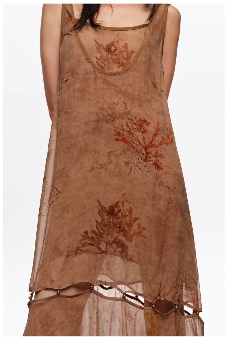 Dress With Buttoned Hem, Alternate, color, UNDERWATER GARDEN