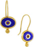 Ottoman Hands Alara Evil Eye Drop Earrings