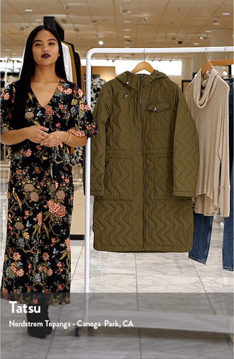 Zigzag Quilted Water Resistant Recycled Polyester Jacket, sales video thumbnail