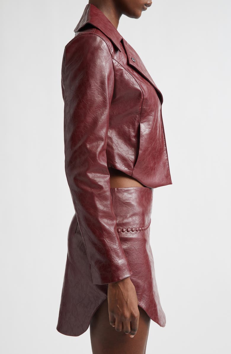 DIESEL<sup>®</sup> G-Ameck Faux Leather Crop Jacket, Alternate, color, Bordeaux