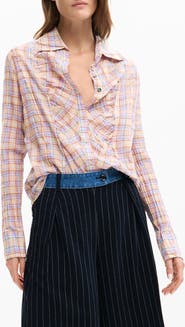Desigual Check Print Button-Up Shirt