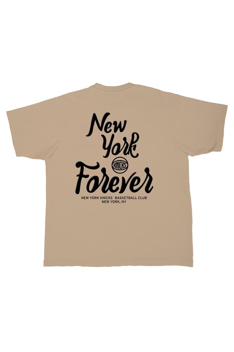 Men's Stadium Essentials  Tan New York Knicks Oversized Forever T-Shirt, Alternate, color, Tan