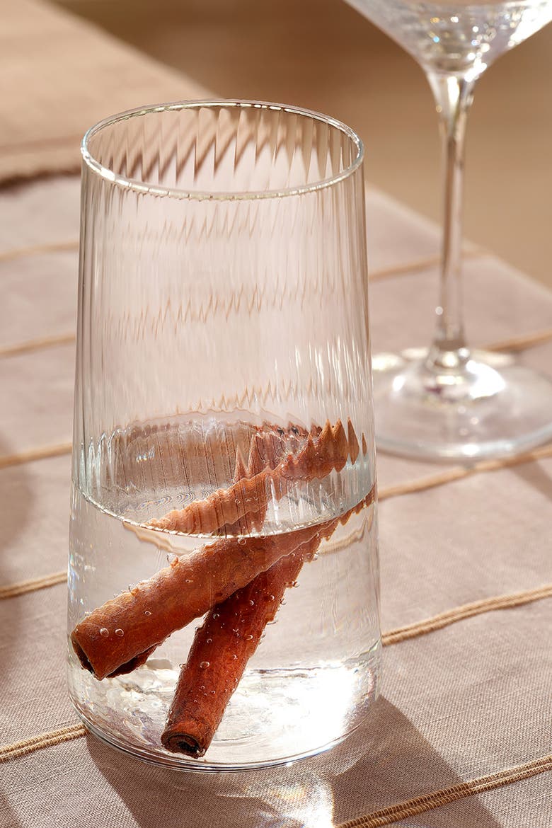 Poznan Optical Glass Tumbler 18 oz Transparent Set of 8, Alternate, color, Clear