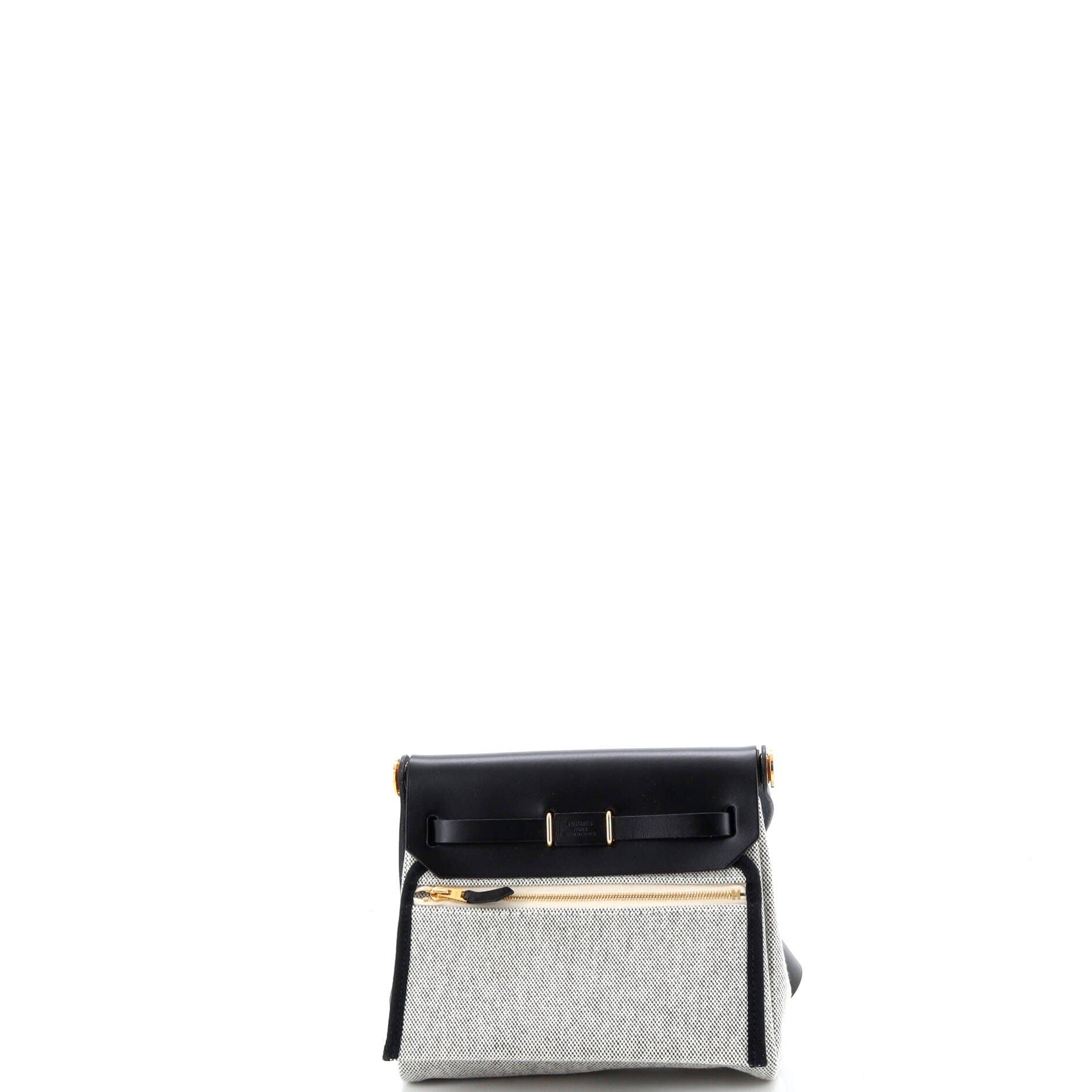 Pre-Owned Hermes Herbag Zip Toile and Leather 20, Alternate, color, Bleu Indigo