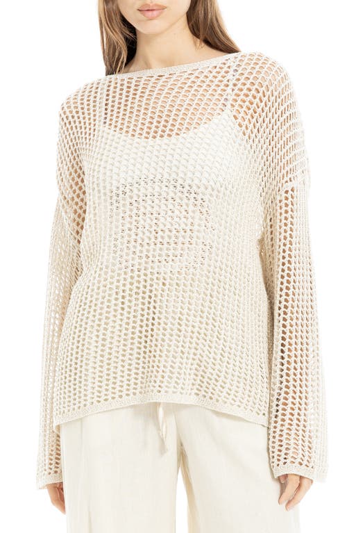 MAX STUDIO MAX STUDIO OVERSIZE OPEN KNIT SWEATER