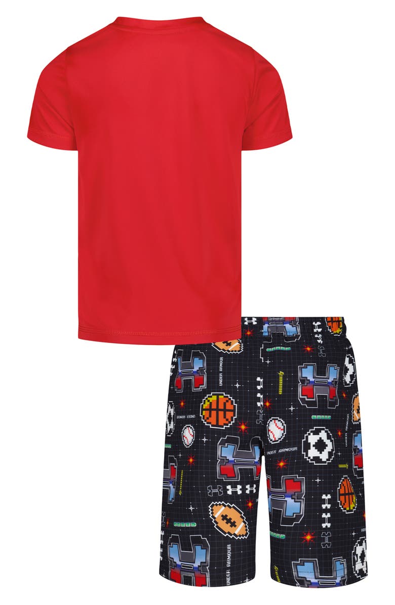Under Armour Kids' Gamer Mode UPF 50+ T-Shirt & Swim Shorts Set, Alternate, color, Red