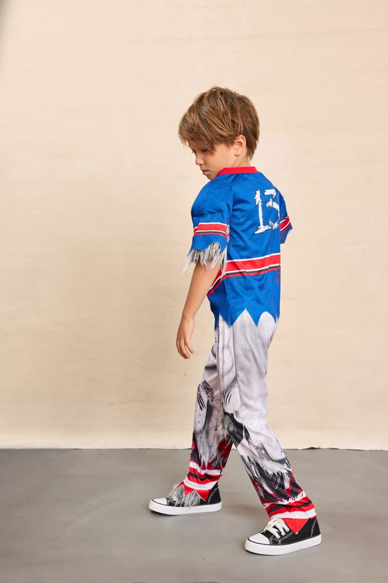 Mighty Wolves Footballer Costume for Boys, Alternate, color, Blue