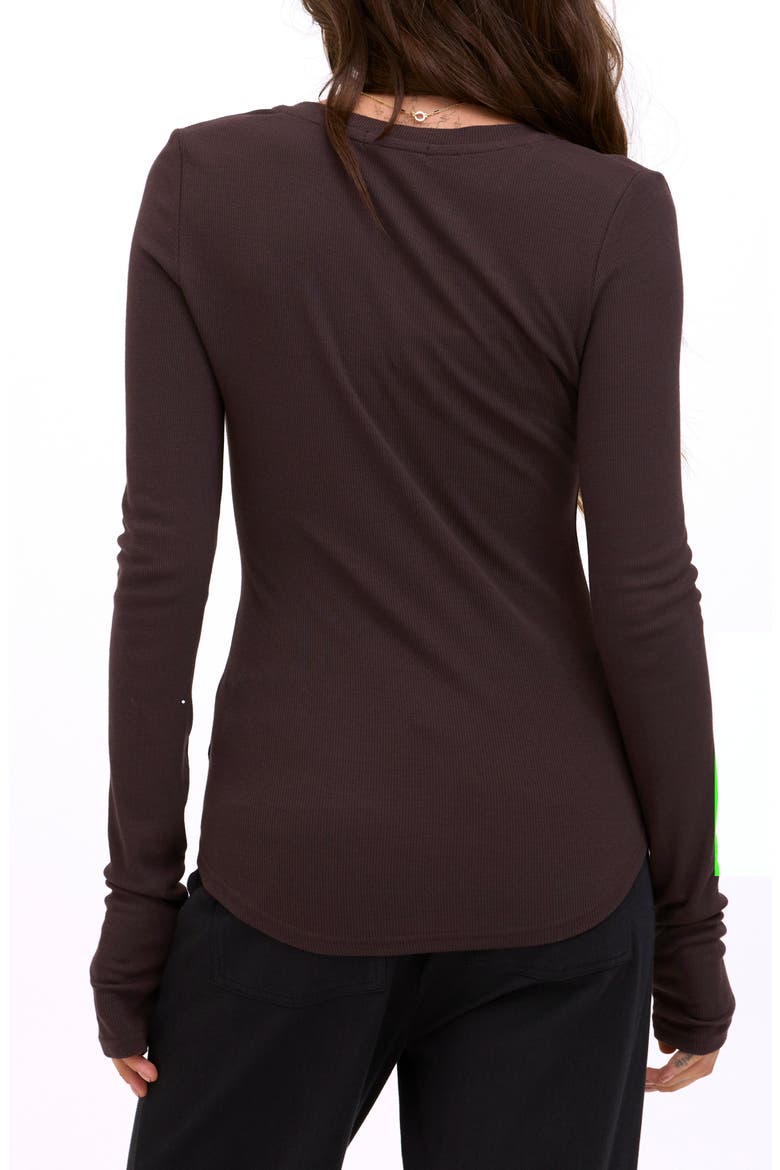 Akia Feather Rib Henley, Alternate, color, COCOA