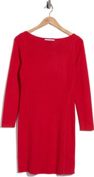 Tommy Bahama Delphina Braid Detail Long Sleeve Cotton Blend Sweater Minidress
