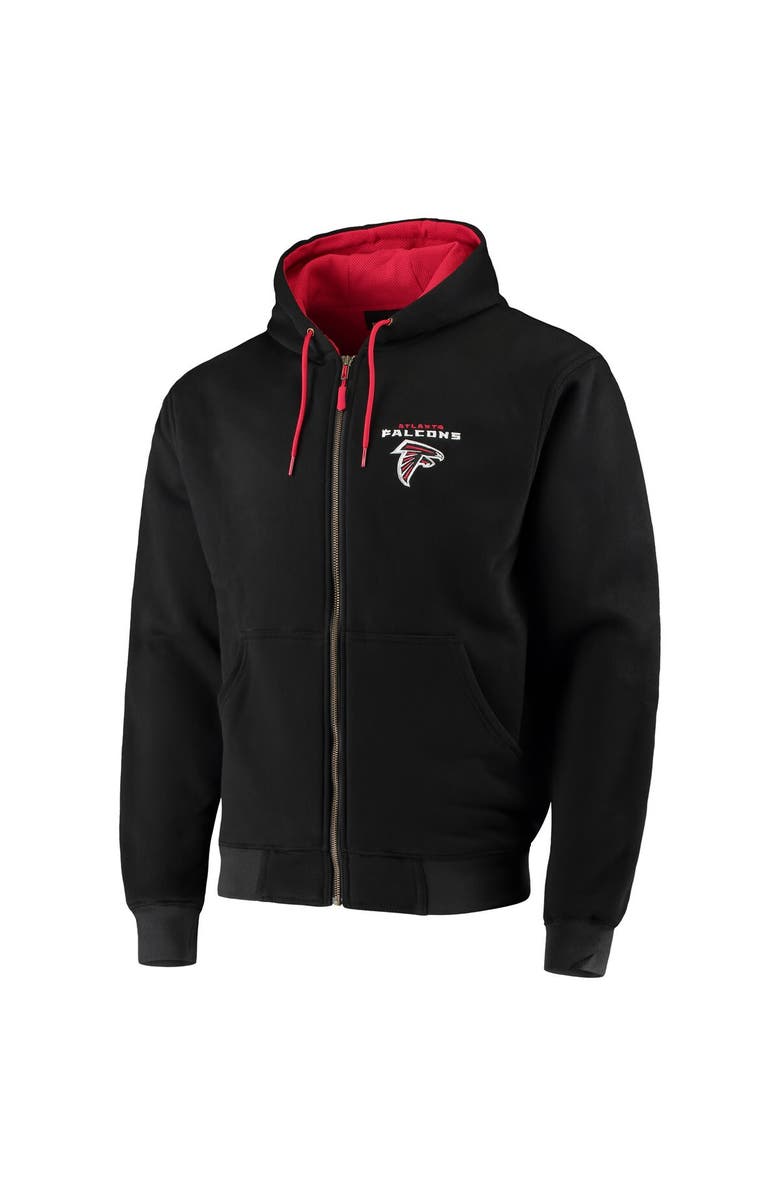 DUNBROOKE Men's Dunbrooke Black Atlanta Falcons Craftsman Thermal-Lined Full-Zip Hoodie, Alternate, color, 