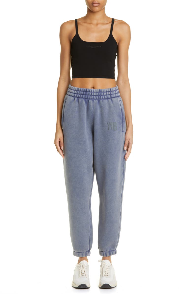 Alexander Wang Logo Crop Tank Top, Alternate, color, 