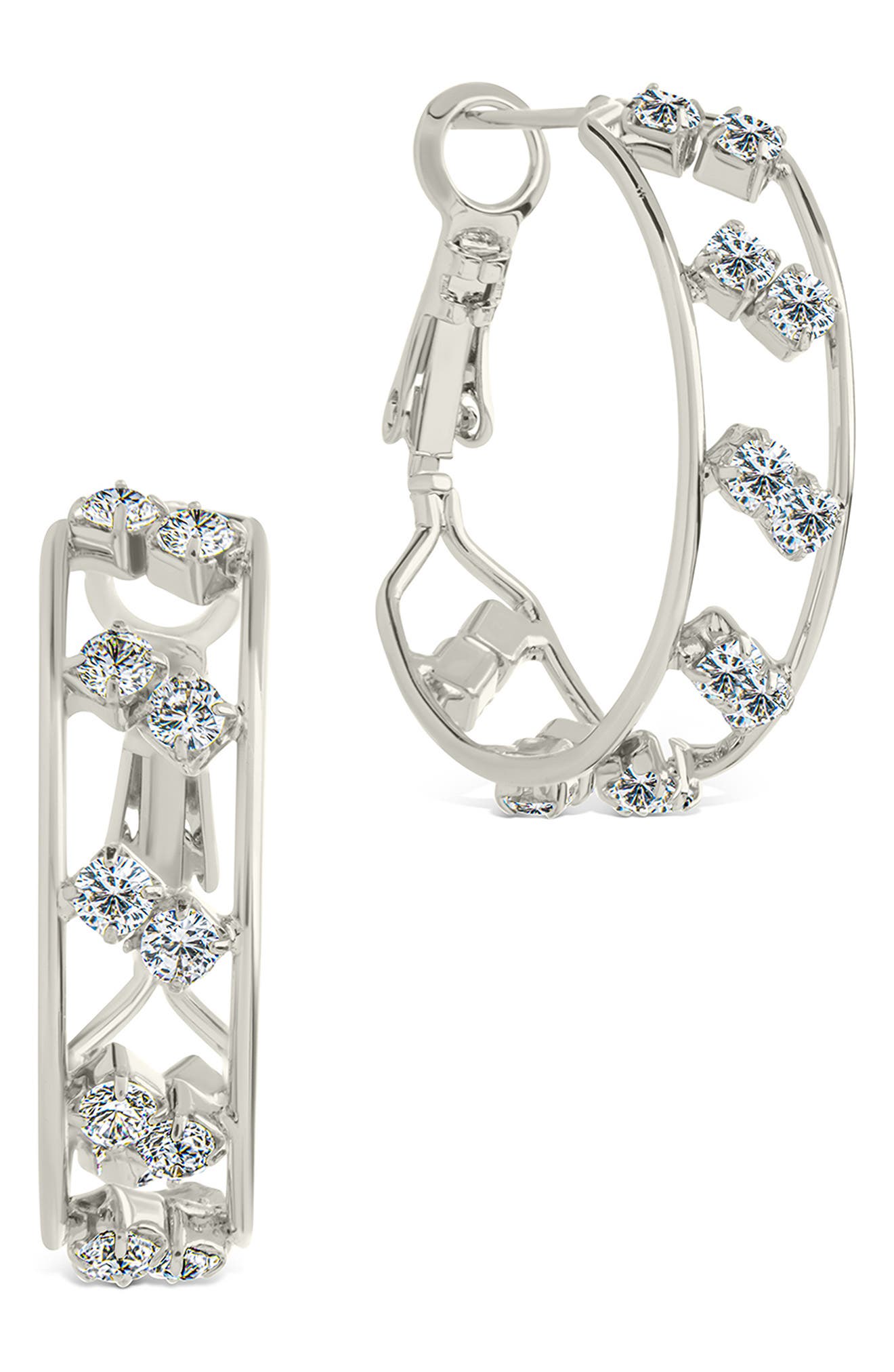 Sterling Forever Angelika Hoop Earrings