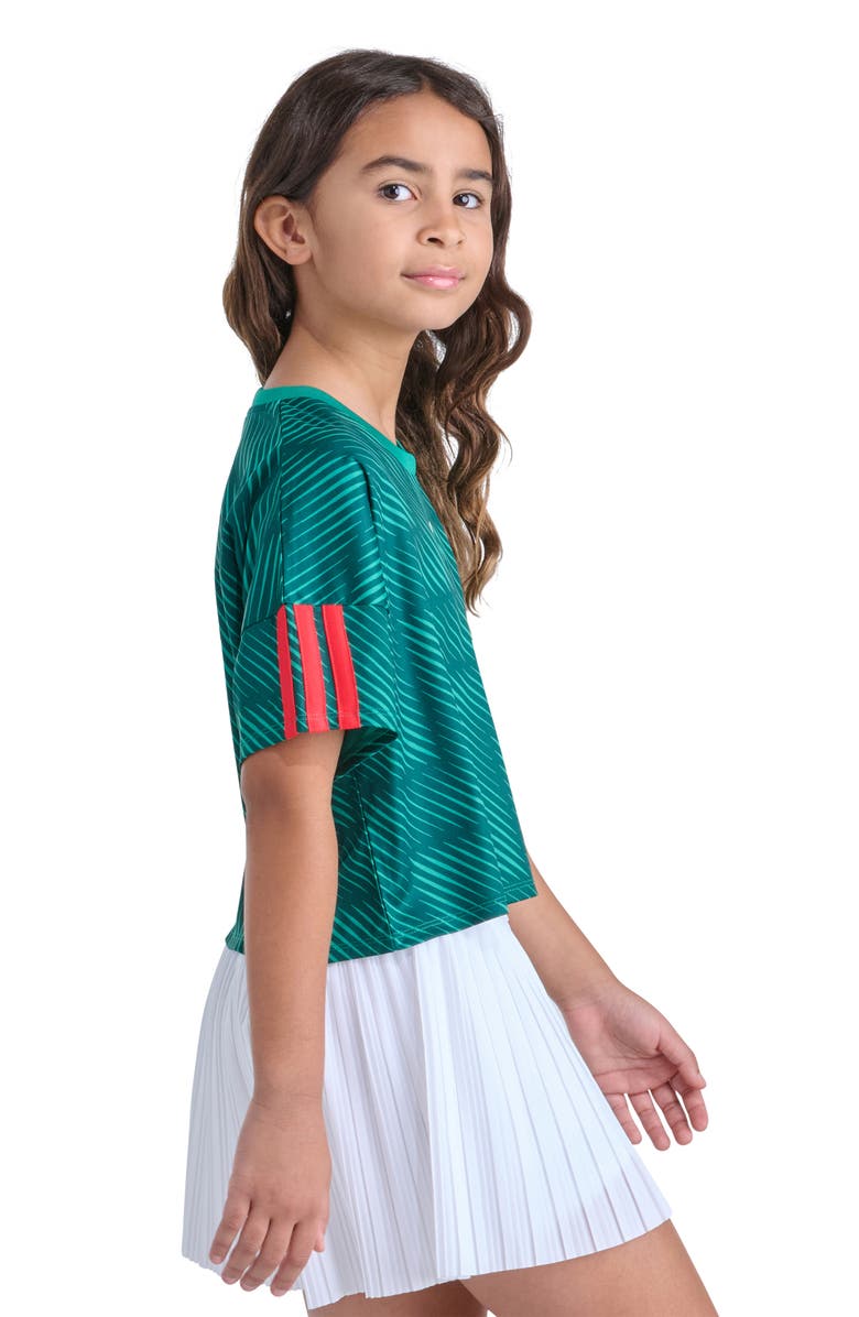 adidas Kids' Badge of Sport Logo Soccer T-Shirt, Alternate, color, Bold Green