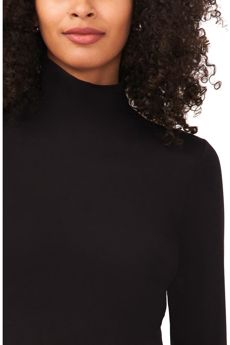 Long Sleeve Funnel Neck Top, Alternate, color, RICH BLACK 060