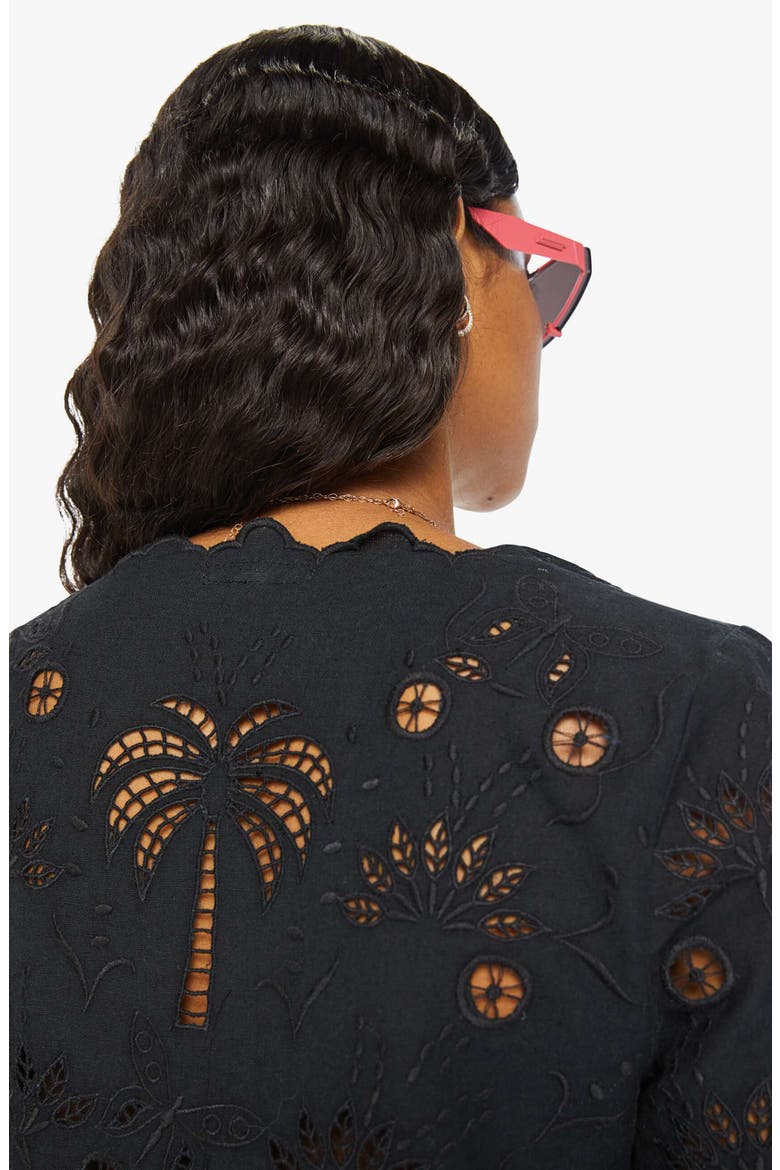 The Social Butterfly Lace Crop Top, Alternate, color, PALMS UP