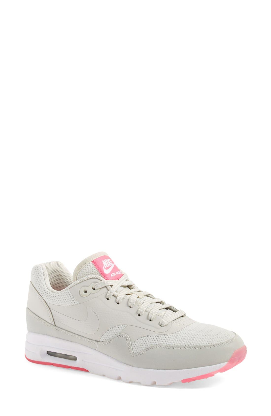 'Air Max 1' Sneaker, Main, color, LIGHT BONE/ WHITE