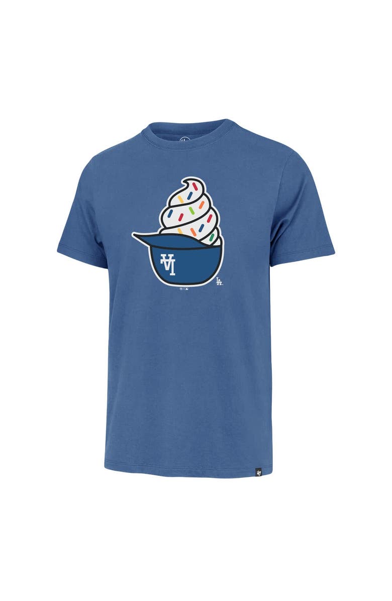 '47 Men's '47 Royal Los Angeles Dodgers Ice Cream Helmet Franklin T-Shirt, Alternate, color, Royal