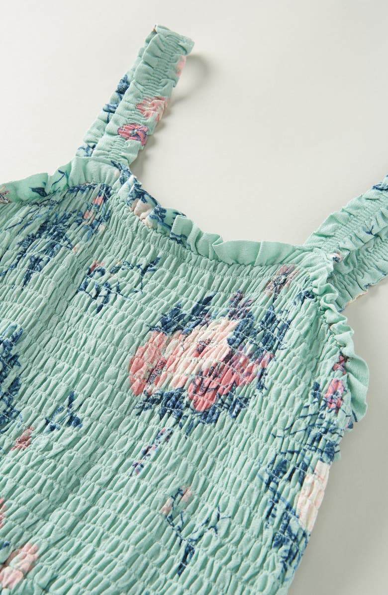 Nordstrom Kids' Smocked Ruffle Dress, Alternate, color, Green Cameo Bouquet