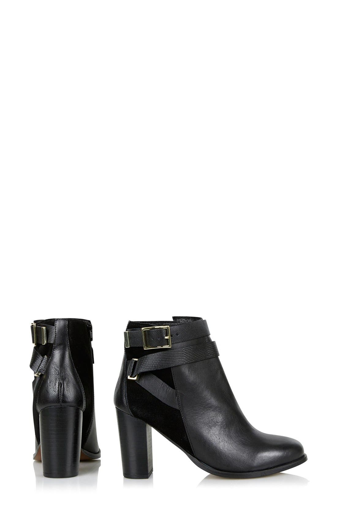 Topshop 'Harper Buckle' Ankle Boot, Alternate, color, 