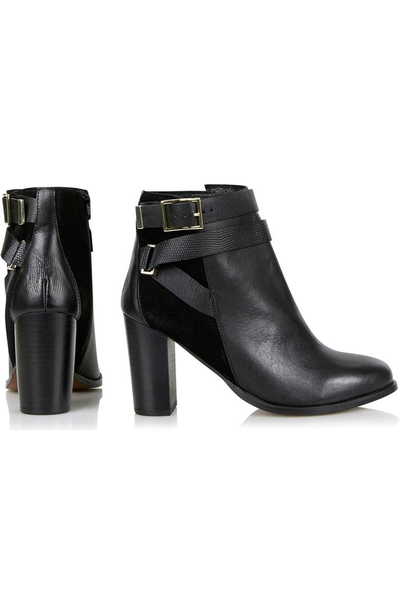 Topshop 'Harper Buckle' Ankle Boot, Alternate, color,