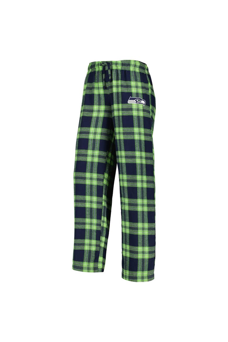 Women's Concepts Sport College Navy/Neon Green Seattle Seahawks Badge T-Shirt & Pants Sleep Set, Alternate, color, Navy