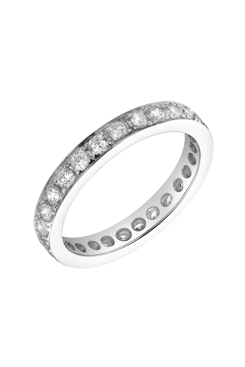 Lume 14K Gold Round Diamond Studded Band Ring - 0.97cts, Alternate, color, 14K White Gold