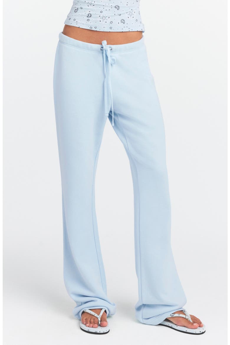 Drapey French Terry Straight Leg Pants, Main, color, POWDER BLUE