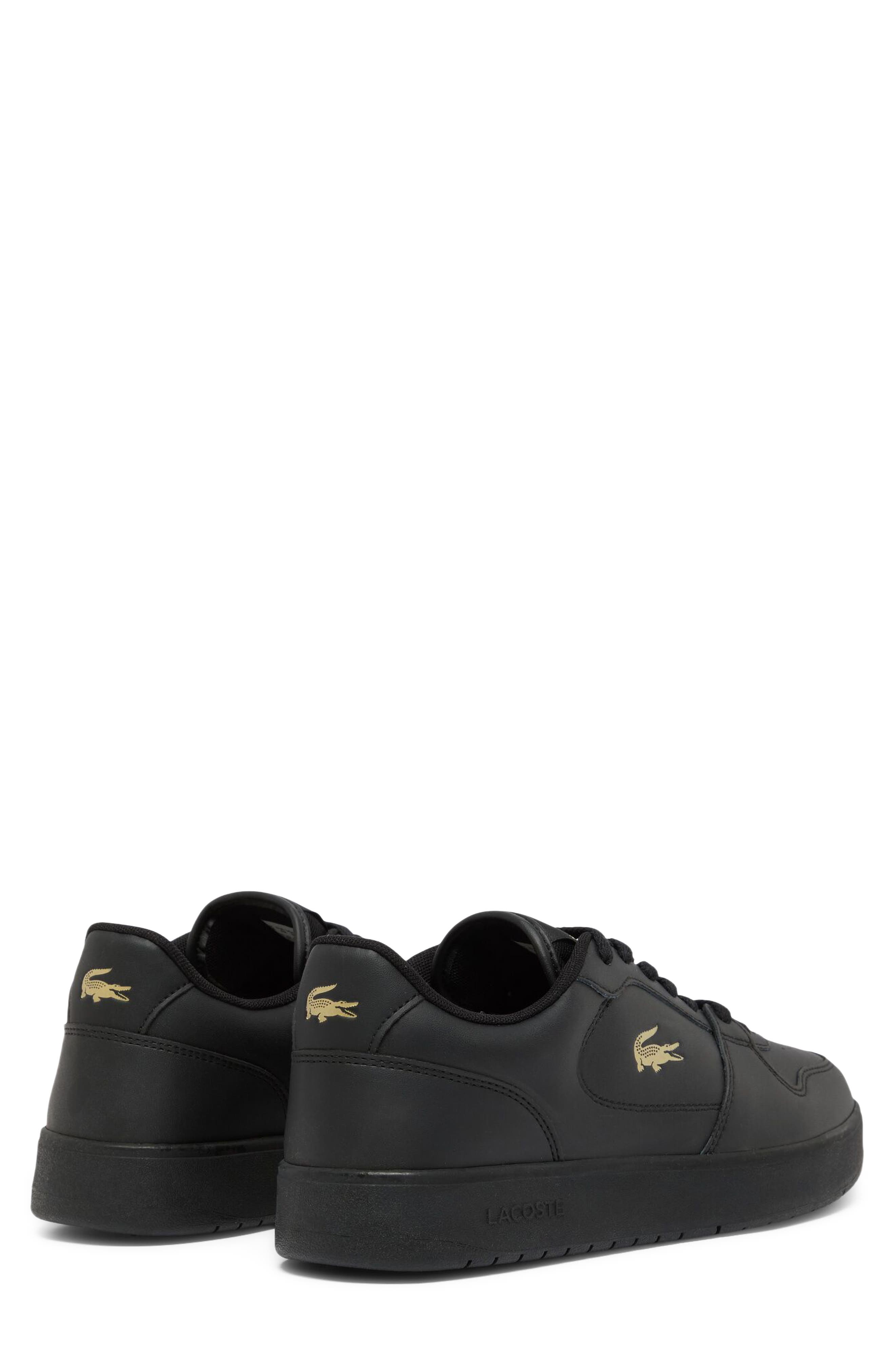 Lacoste Low Top Sneaker, Alternate, color, Black/ Gold