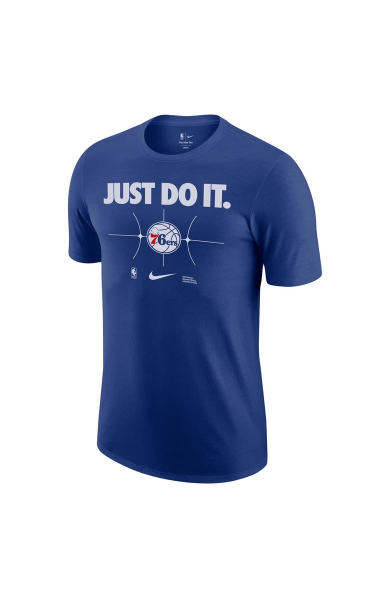 Nike Men's Nike Royal Philadelphia 76ers Just Do It T-Shirt, Alternate, color, Royal