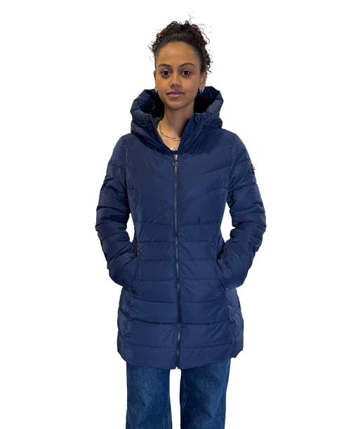 Woodpecker Long Robin Medium Weight Coat In Blue