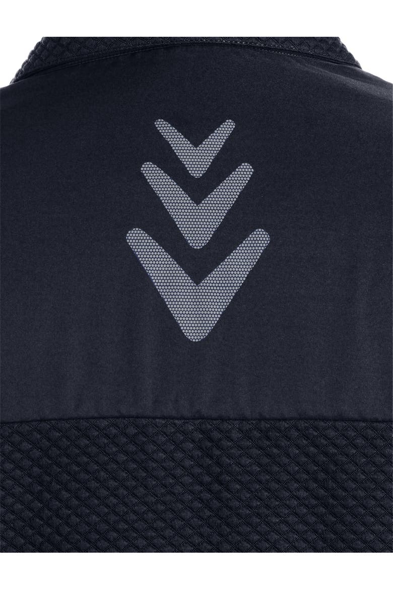 Big & Tall Mixed Media 1/4 Zip Performance Pullover, Alternate, color, CAVIAR