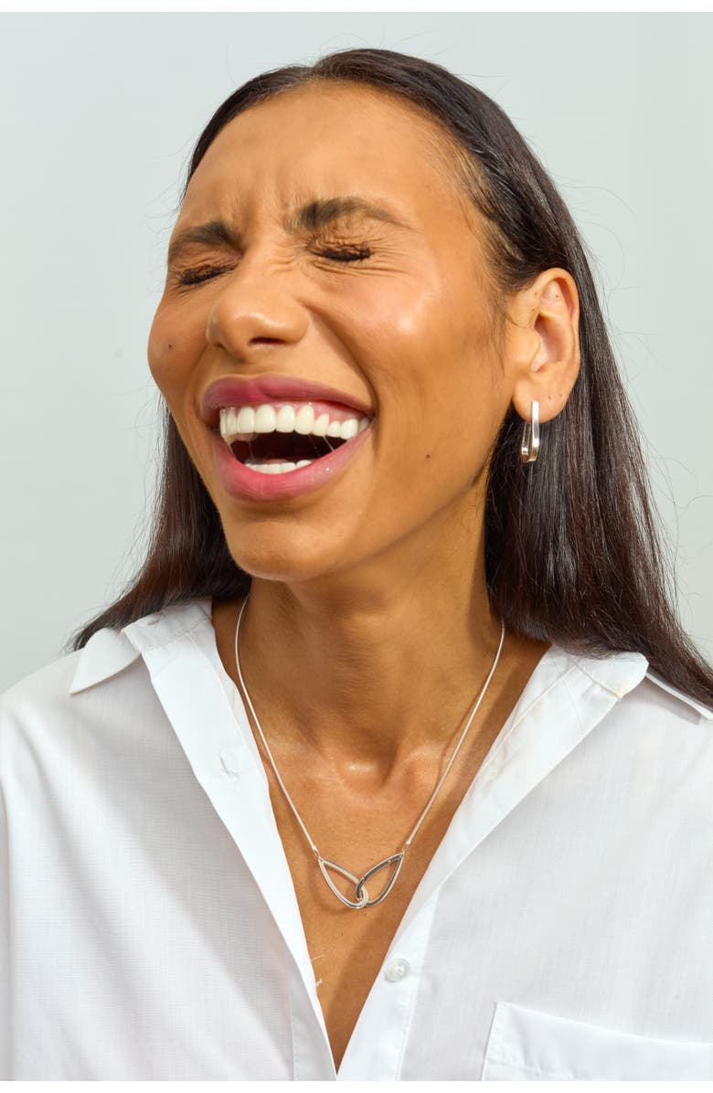 Lucy Quartermaine Large Linked Petal Pendant, Alternate, color, Sterling Silver