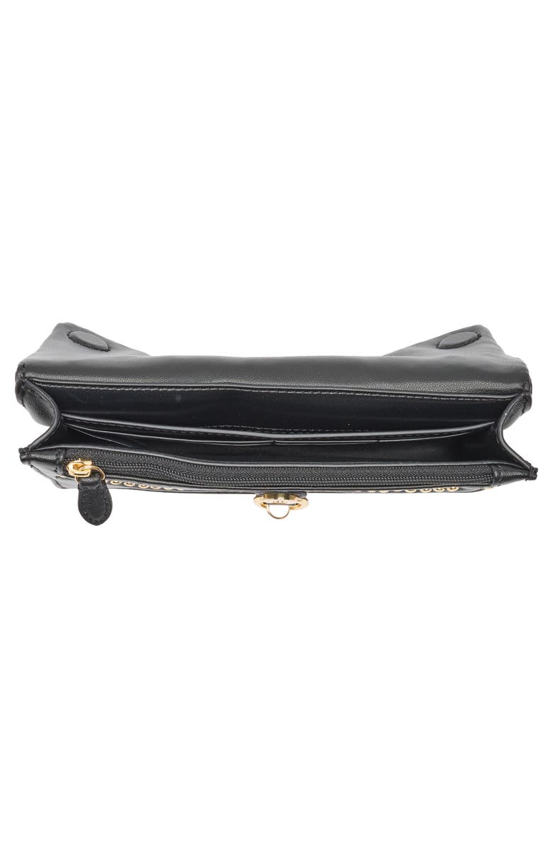Rebecca Minkoff V Studded Wallet on a Chain Crossbody Bag, Alternate, color, Black