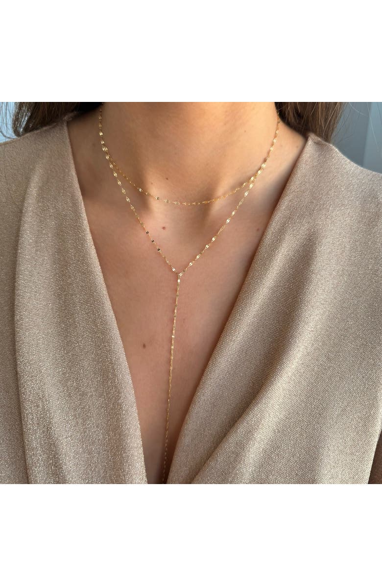 BY ADINA EDEN 2 In 1 Mariner Chain Lariat Necklace 14K, Alternate, color, 