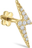 MARIA TASH Diamond Lightning Bolt Single Stud Earring