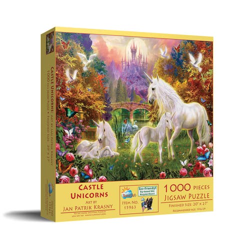 Castle Unicorns 1000 piece Jigsaw Puzzle for Adults