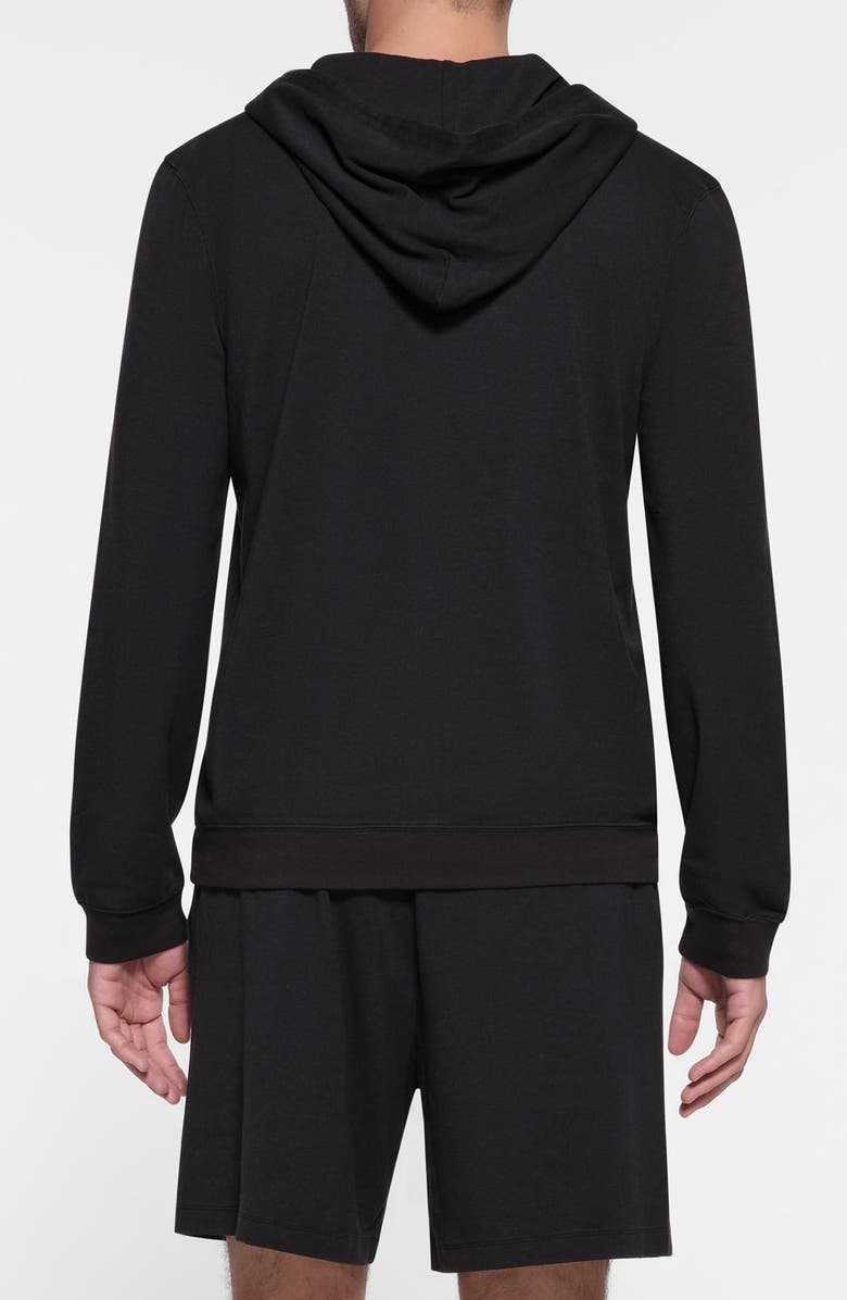 SKIMS Jersey Lounge Zip Hoodie, Alternate, color, Obsidian