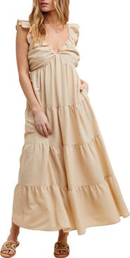 WISHLIST Textured Tiered Maxi Dress