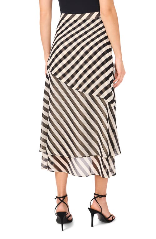 Halogen ® Stripe Layered Midi Skirt In Multi