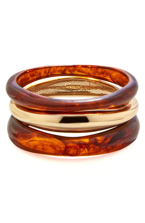 Raven Set of 3 Bangle Bracelets