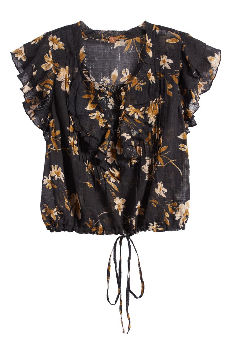 Free People Naya Floral Ruffle Blouse, Alternate, color,