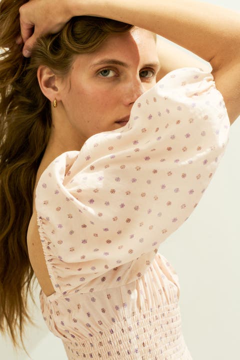 Smocked-waist Dress
